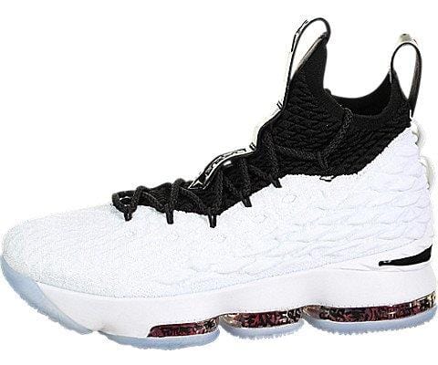 Nike Kids' Grade School Lebron 15 Basketball Shoes (6, White/Black/Red)
