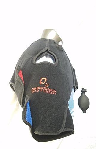 O2 Cold Therapy Shoulder Brace with Ice Pack and Air Compression Wrap, Universal