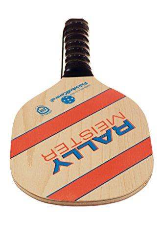 Rally Meister Pickleball Net, Paddle and Ball Set (Includes Matching Rally Orange Metal Frame + Net + 4 Paddles + 4 Balls + Rules Sheet in Carry Bag)