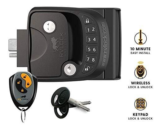 RVLock Key Fob and RH Compact Keyless Entry Keypad, RV/5th Wheel Lock Accessories