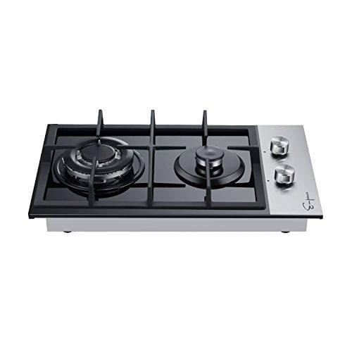 Empava 12" Tempered Glass 2 Italy Sabaf Burners Stove Top Gas Cooktop EMPV-12GC027