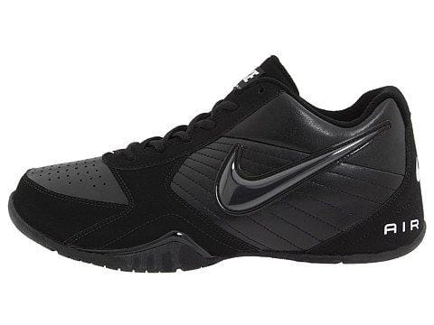 Nike Mens Air Baseline Low Basketball Shoes-Black/Black-White-13