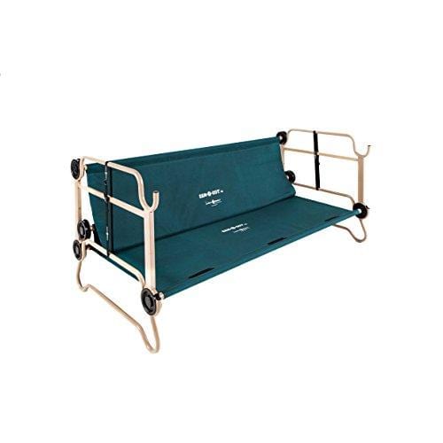 Disc-O-Bed Cam-O-Bunk Large Bunk Combo with 2 Organizers and 4 Anti Slip Footpads, Tan/Green