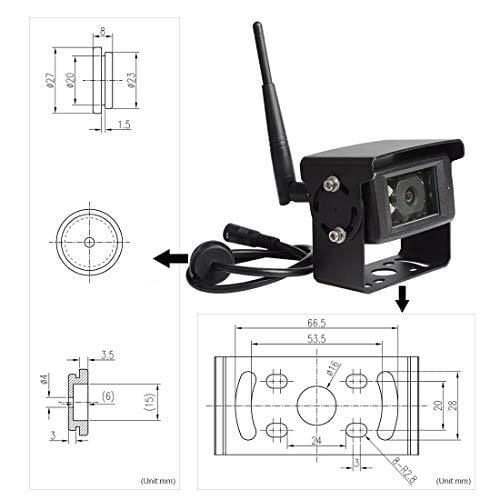 Haloview MC7108 7'' 720P HD Digital Wireless Rear View Camera System 7'' LCD Reversing Monitor and IP69K Waterproof Backup Camera Built in DVR Kit For Truck/Trailer/Bus/RV/Pickups/Camper/Van/Farm Mach