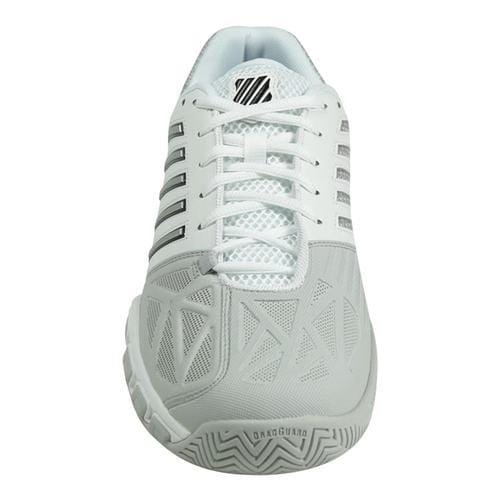 K-Swiss Men's Bigshot Light 3 Tennis Shoes (White/Silver) (13 D(M) US) [product _type] K-Swiss - Ultra Pickleball - The Pickleball Paddle MegaStore