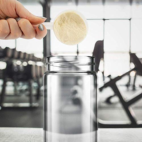 Brio Portable Blender for Shakes and Smoothies - Personal Blender for Gym & Healthy Lifestyle, Glass Smoothie Blender - Mini Blender 450mls, Electric Protein Shaker Bottle, Travel Blender