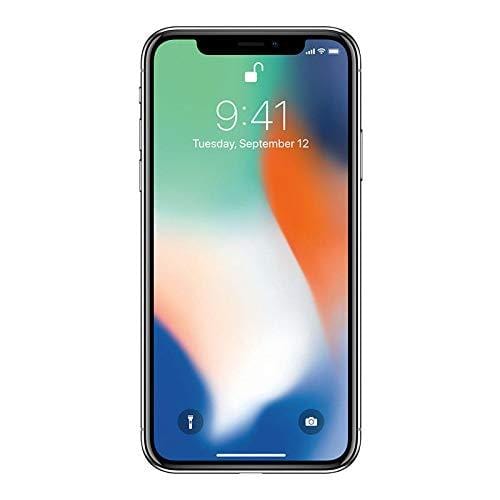 Apple iPhone X, GSM Unlocked, 64GB - Silver (Renewed)
