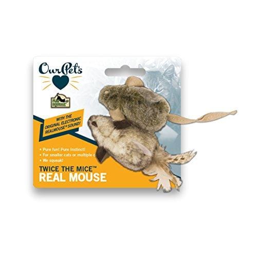 OurPets Play-N-Squeak Twice the Mice Cat Toy, 2pc