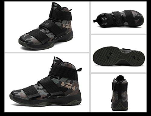 Soldier"Camo" Men's Shock Absorption Basketball Shoes (Camouflage, 7.5D(M) US-EU40)