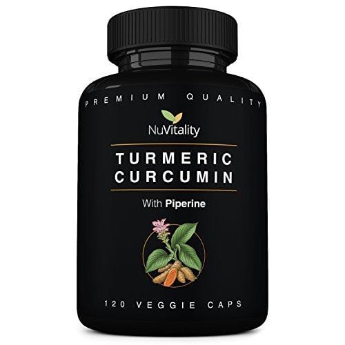 Turmeric Curcumin with Piperine (Black Pepper Extract) - 120 Veggie Capsules - Premium Quality with 95% Standardized Curcuminoids - Best Absorption & Potency - Pain Relief & Joint Support Supplement
