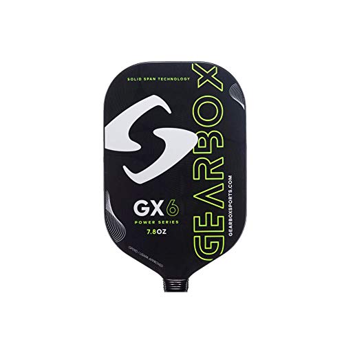 Gearbox GX6 Power 7.8oz 3-15/16in Carbon Fiber Neon Yellow Pickleball Paddle