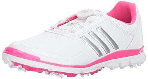 adidas Women's Adistar Lite BOA Golf Shoe, White/Silver Metallic/Shock Pink S, 8.5 M US [product _type] adidas - Ultra Pickleball - The Pickleball Paddle MegaStore