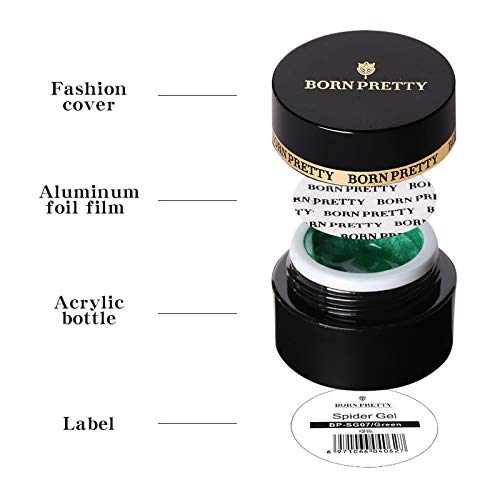 BORN PRETTY 10 Boxes Glittery Drawing Gel Polish Nail Art Pull Line Gel Thick Elastic Paint Gel 5ml/box