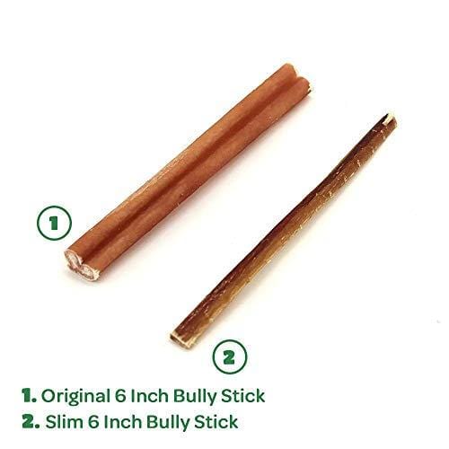 GigaBite 6" Skinny Odor-Free Bully Sticks (100 Pack) - USDA & FDA Certified All Natural, Free Range Beef Pizzle Dog Treat - by Best Pet Supplies
