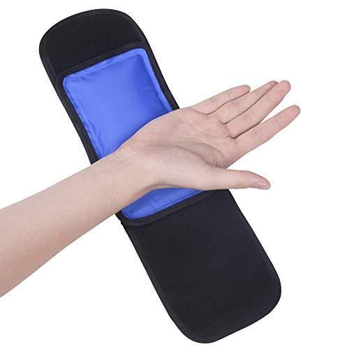 Foot&Ankle Ice Pack Wrap-2 Gel Packs for Pain Relief -Hot/Cold Therapy for Injuries, Sprains, Muscle Pain,Reusable Freezable and Adjustable (14"×3")