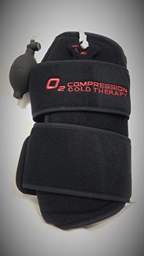 O2 Cold Therapy Knee Wrap with Ice Pack and Air Compression Wrap, Universal