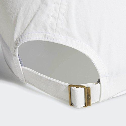 adidas Men's Originals Relaxed Applique Strapback Cap, white/black, One Size [product _type] adidas Originals - Ultra Pickleball - The Pickleball Paddle MegaStore