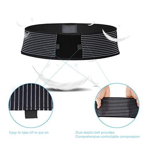 Nvorliy SI Joint Belt Sacroiliac Brace Lumbar Lower Back Adjustable Compression Support Belly Band Stabilize Hip & Pelvic Relief Pain for Sciatic Nerve Fits Women and Men (S/M(30"-40"))