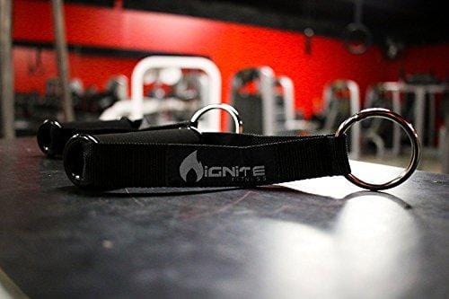 Ignite Fitness Ultra Heavy Duty Elite Exercise Handles Solid ABS Cores, Comfortable Extra Wide Foam Grips, Seamless O Rings - Perfect Resistance Band Handles Crossfit Bodybuilding
