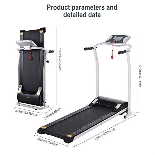 Miageek Folding Electric Support Motorized Power Fitness Jogging Walking Running Machine Equipment Treadmills for Home Indoor Gym[US Stock]