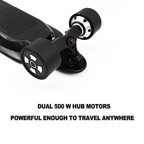 PHOENIX RYDERS Electric Skateboard Top Speed 25 MPH, Max Range 18.6 Miles, Dual Motors Electric Longboard with Remote Controller