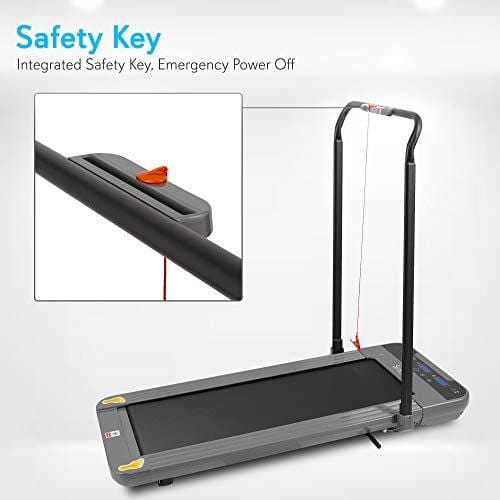 Smart Digital Foldable Fitness Treadmill - Compact Slim Folding Electric Indoor Home Gym Exercise Running Machine with 50.0" x 18.0" belt, Automatic Speed Adjustment, Safety Key - SereneLife SLFTRD60