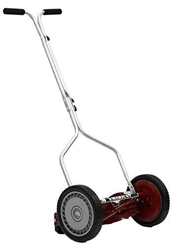 American Lawn Mower Company 1304-14 14-Inch 5-Blade Push Reel Lawn Mower, Red