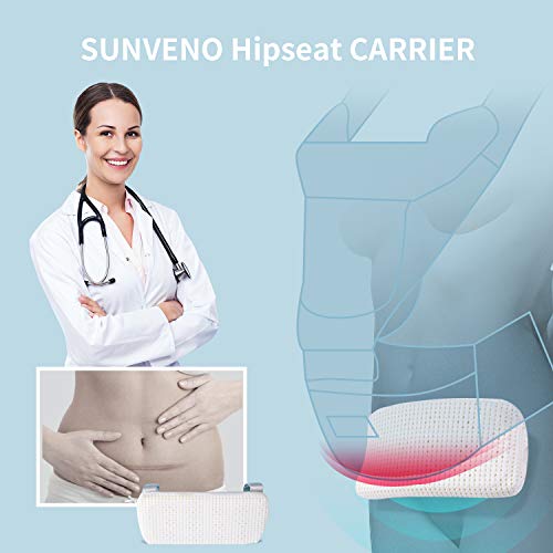 SUNVENO Baby Hipseat Ergonomic Baby Carrier Soft Cotton 3in1 Safety Infant Newborn Hip Seat for Outdoor Travel 6-36 Months (Gray)