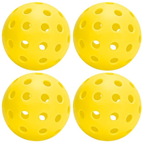 BuddyCheer Pickle Ball, Outdoor Pickleball Balls Set, 4 Pack, 40 Hole, Pickleball Gifts for Women & Men, Pickle-Ball Equipment