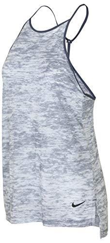 Nike Women's Breathe Loose Tank Top-Thunder Blue Heather-Large