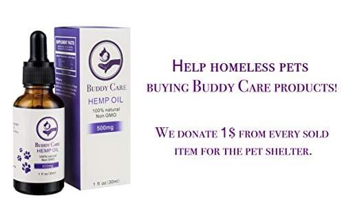 Buddy Care Hemp Oil for Dogs and Cats - Pet Anxiety Relief - Calming Effect for Dogs and Cats - All Natural Hemp Extract for Joint Pain