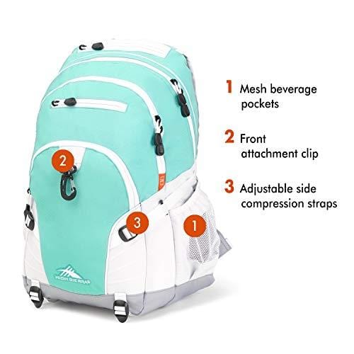 High Sierra Loop Backpack, Aquamarine/White/Ash