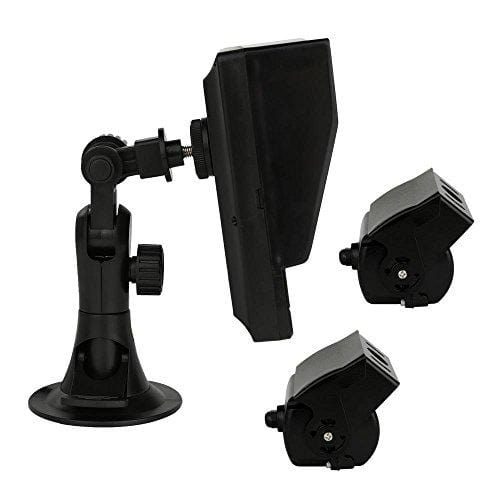 Pyle Car Rear View Camera and Video Monitor, IP68 Waterproof, Commerical Grade, 4 Cameras, Night Vision, 7-Inch LCD Display for Trailer, RV, Trucks, Pickup Trucks, Cargo Vans, etc. (PLCMTRS77)