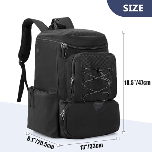 GOBUROS Pickleball Paddle Bag Backpack for 4 Rackets with Fence Hook, Pickleball Equipment Bag with Shoe Compartment for Men Women, Black, Bag Only