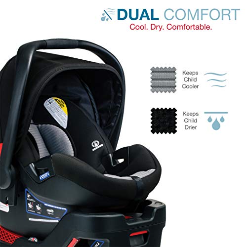 Britax B-Safe 35 Infant Car Seat - 1 Layer Impact Protection - Moisture Wicking and Ventilating Fabric, Dual Comfort Grey [Amazon Exclusive]