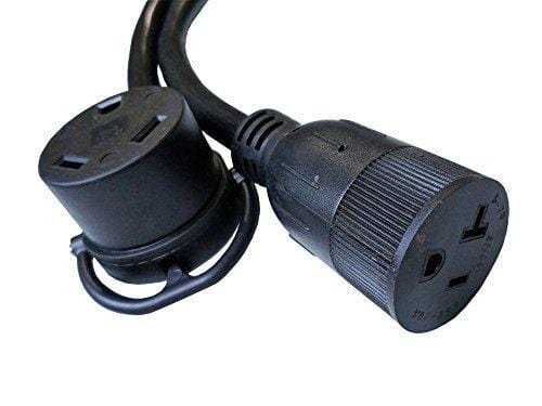 Parkworld 885873 Splitter L14-30P Male to TT-30R & Generator 5-20R (Household 5-15R) Female, Generator Y Adapter Cord 4-Prong 30 AMP Locking Plug to RV & Regular Receptacle