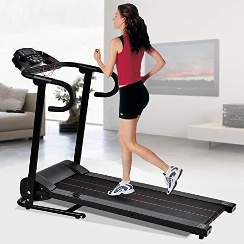 Murtisol 1100W Folding Treadmill Electric Walking Running Exercise Fitness Machine with LCD Display Easy Control Home Gym