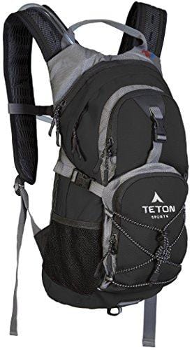 TETON Sports Oasis 1100 Hydration Pack | Free 2-Liter Hydration Bladder | Backpack design great for Hiking, Running, Cycling, and Climbing | Black