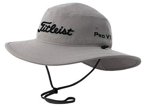Titleist Men's Tour Aussie Golf Hat, Grey/Black