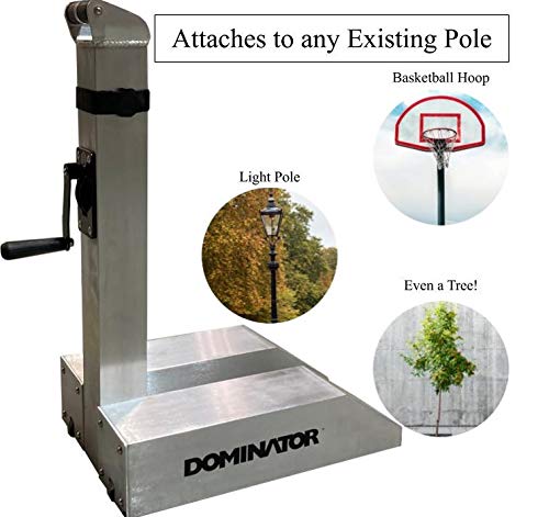 Premium Heavy Duty Outdoor Portable Pickleball Rustproof Net Pole w/ Net, Attach to Existing Hoop or Pole, Simple Installation and Easy to Store - Heavy Duty Regulation Net Size and Adjustable Tension