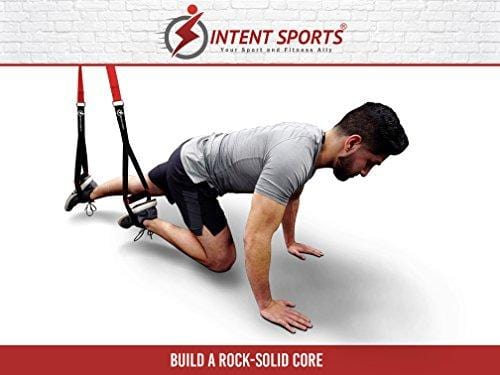 Bodyweight Fitness Resistance Trainer Kit with Pro Straps for Door, Pull up Bar or Anchor Point. Lean, Light, Extra Durable for Complete Body Workouts. E-Book "12 Week Program" (Patent Pending)