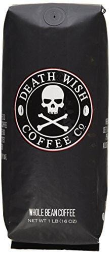 Death Wish Organic USDA Certified Whole Bean Coffee, 16 Ounce Bag
