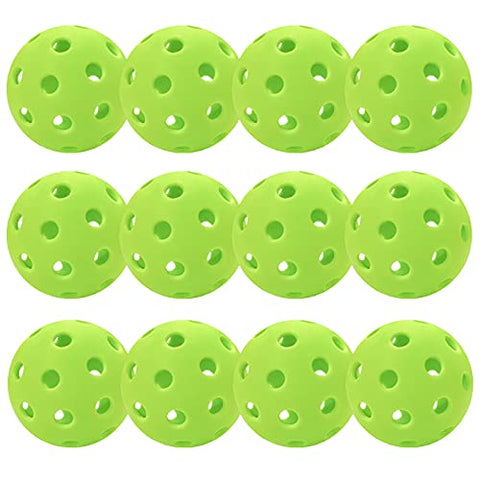 Eupboron 12 Pack Pickleball Balls Outdoor 40 Holes Training Pickle Ball