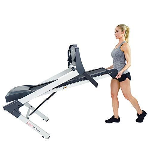 Sunny Health & Fitness SF-T7515 Smart Treadmill with Auto Incline, Sound System, Bluetooth and Phone Function