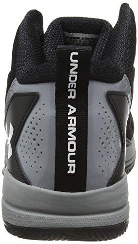 Under Armour Men's Jet Mid Basketball Shoe, Black (001)/Steel, 10.5
