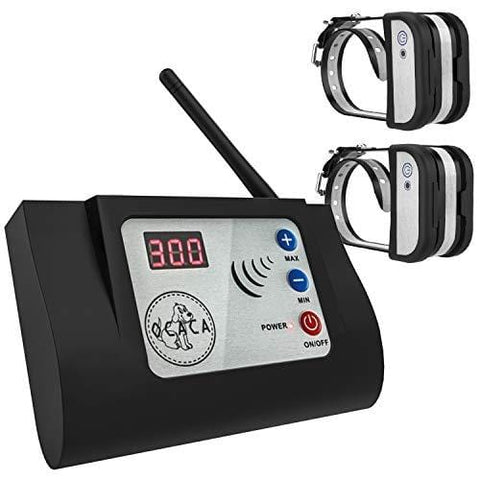 [2019 UPDATED] Wireless Invisible Dog Fence System, Safe Outdoor Electric Beep/Vibration/Shock Collar with Remote, Waterproof and Rechargeable Transmitter and Collar for 2 Dogs - Small Medium or Large