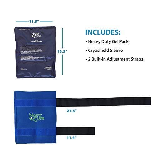 NatraCure Universal Large Cold Pack Ice Wrap - (11" x 14" Ice Pack with Straps for Shoulder, Back, Neck, Hip, arm, Hand) - 717-RET
