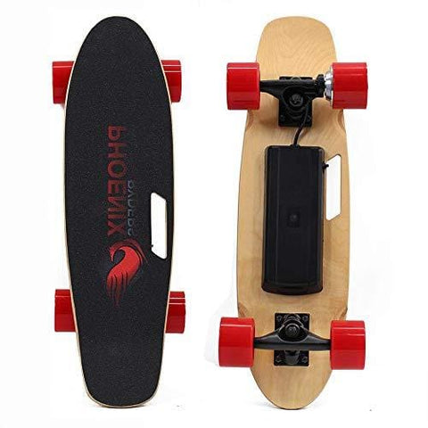 Alouette SKATEBOLT Electric Skateboard with Remote Controller - S1 Small Fish Plate, 10-20km/h 250W Hub-Motor 2.75" Durable Lightweight Wheels with Updated Board