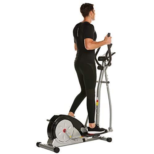 Fast 88 Portable Elliptical Machine Fitness Workout Cardio Training Machine, Magnetic Control Mute Elliptical Trainer with LCD Monitor,Top Levels Elliptical Machine Trainer (Grey)