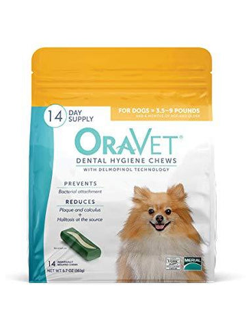 Oravet Dental Hygiene Chews for X-Small Dogs 3.5-9Lbs 14Count